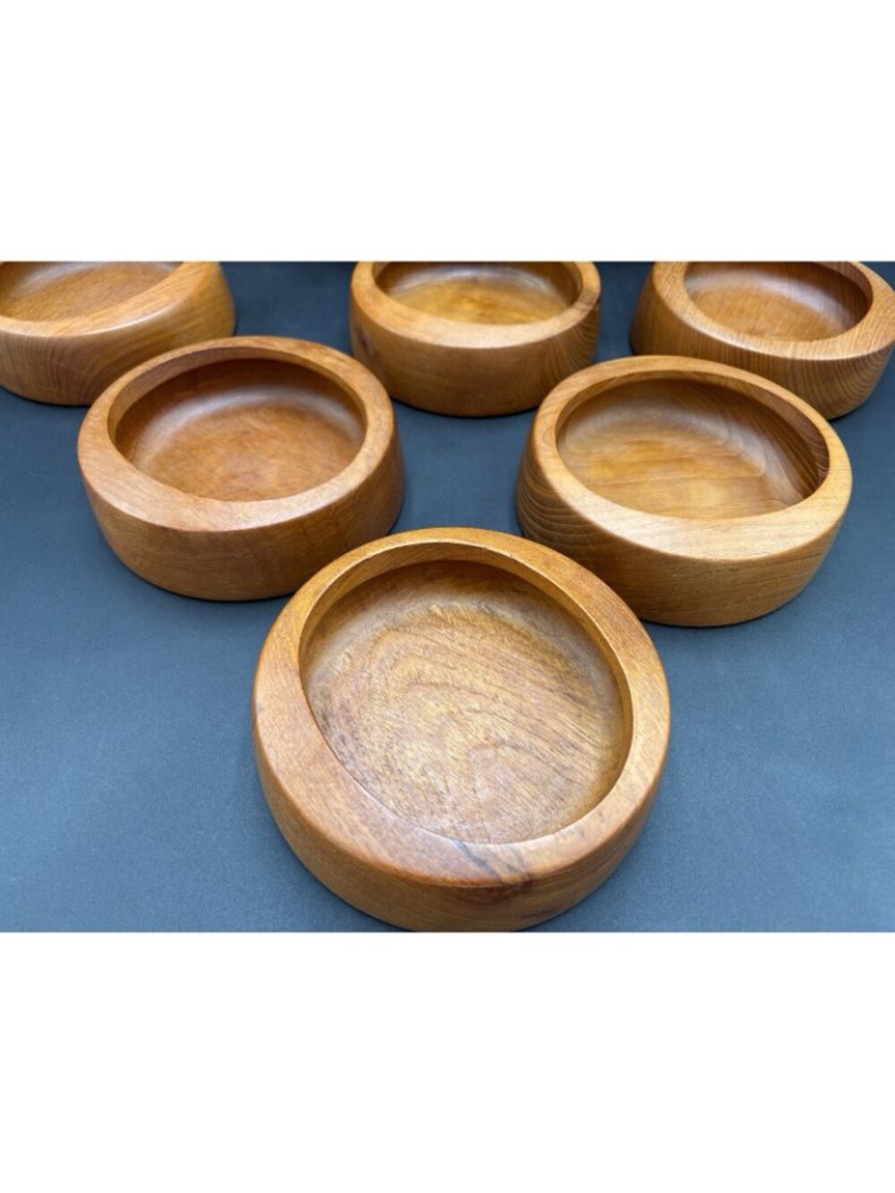 Vtg Dansk Teak Wood Salad Bowls Serving Set of 9 Mid Century Modern Danish EUC - Picture 4 of 16